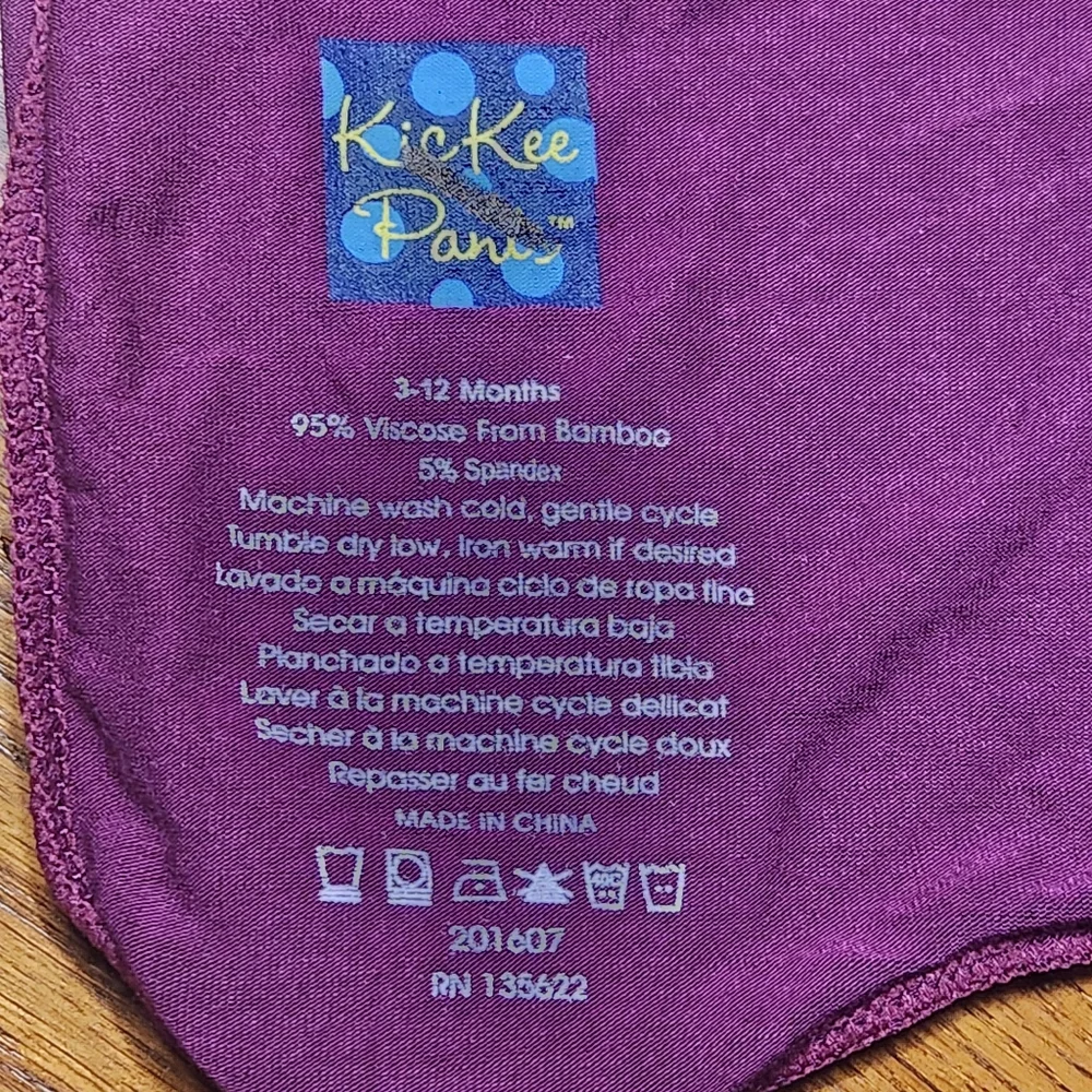 NWT Kickee Pants Double Knot Hat Color Plum Baby Bamboo Beanie